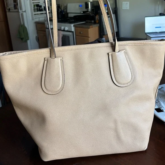 Coach Tan Tote Bag with Scarf Accent - Picture 3 of 7